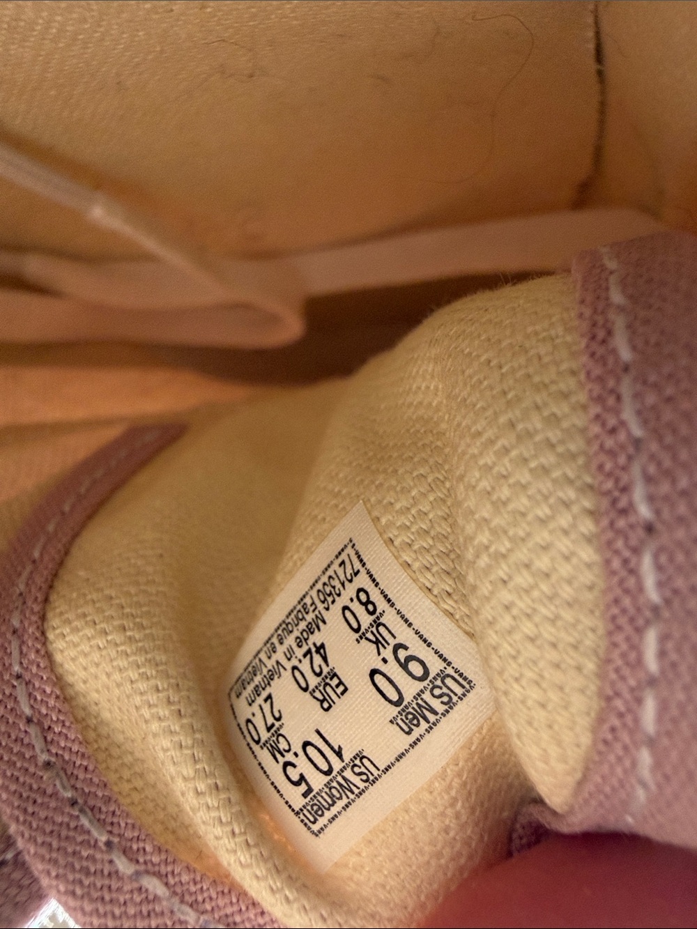 NEVER WORN! Vans Women’s Pink Canvas Platform Sneaker with Daisy Accent - Picture 10 of 12